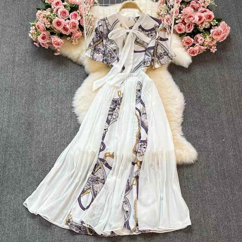 Print moment luxury dress DZZ638 images